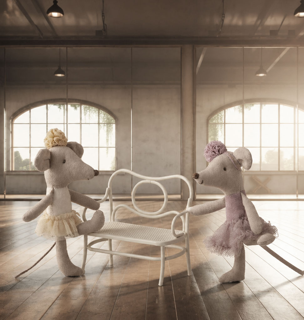 Maileg Maileg kleine Schwester Ballerina-Maus / gebrochenes Weiß