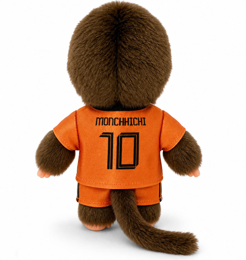 Monchhichi Monchhichi-Junge im orangefarbenen Fußballtrikot / Weltmeisterschaft 2026