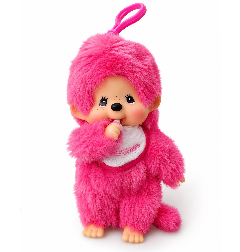 Monchhichi Monchhichi keychain / bright pink