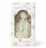 Maileg Maileg Sleepy wakey baby mouse in christening gown / mint