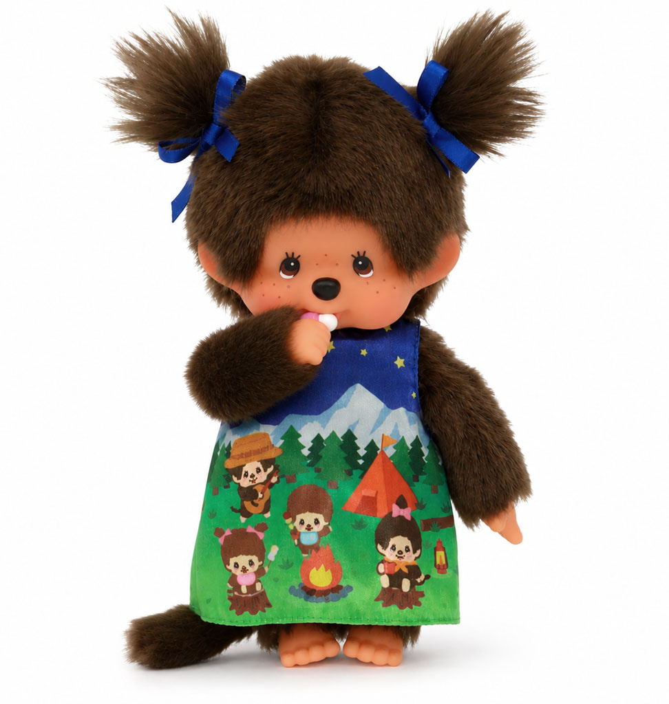 Monchhichi Monchhichi meisje met camping jurk
