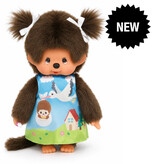 Monchhichi Monchhichi girl with stork print dress
