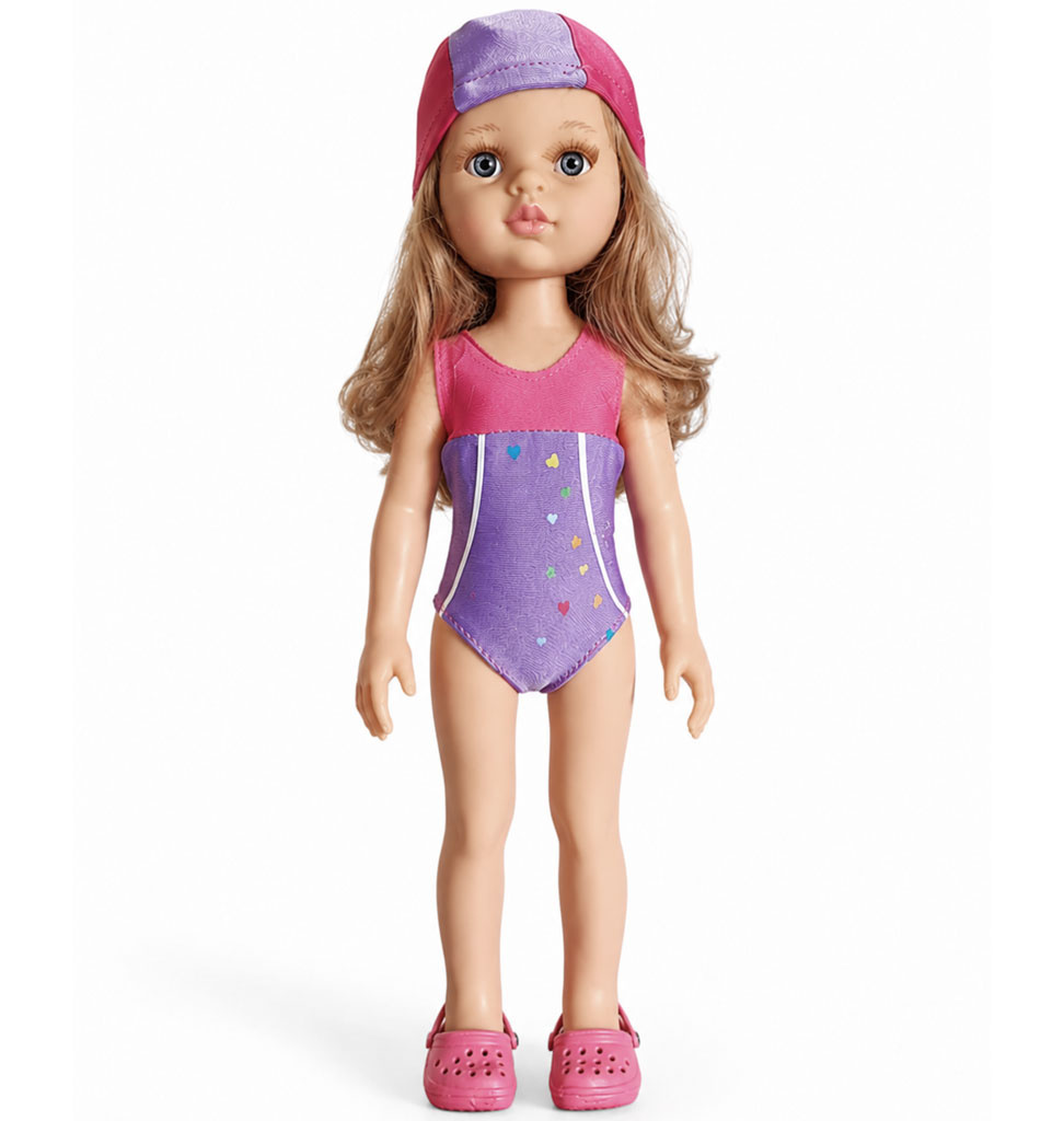 Heless Roze clogs / crocs geschikt voor de Amigas poppen