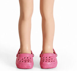 Heless Rosa Holzschuhe / geeignet für Amigas-Puppen
