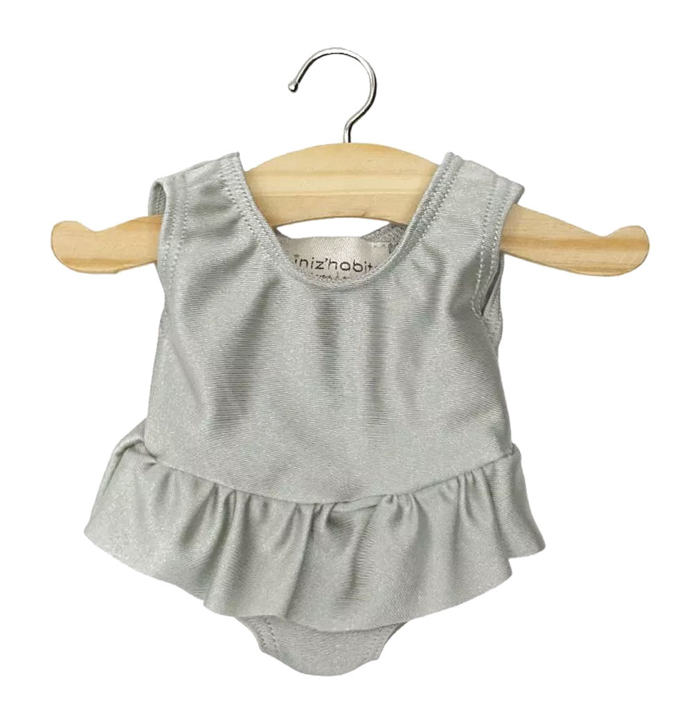 Minikane  Minikane body/danspakje/justaucorps Maïa en lycra gris perle