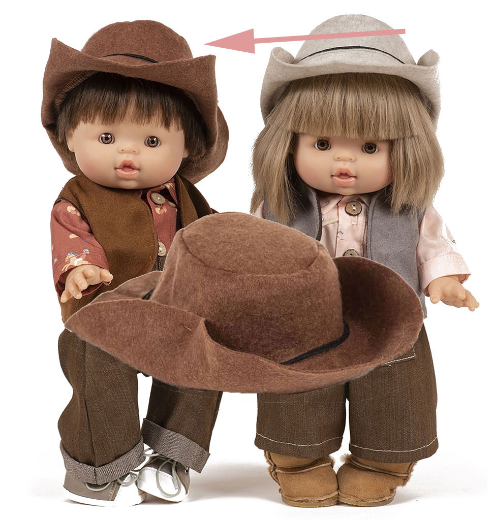 Minikane  Minikane cowboyhoed voor de Gordi poppen / showmodel