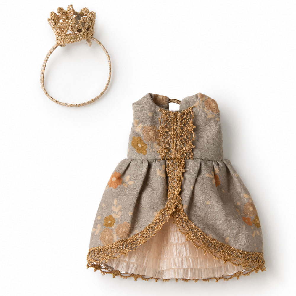 Maileg Maileg-Prinzessinnenkleid mit Krone für große Schwester Maus