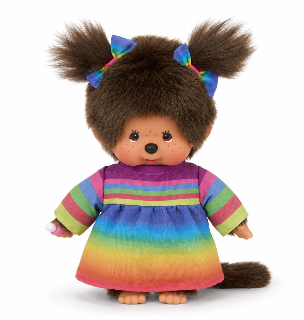 Monchhichi Monchhichi girl in rainbow dress
