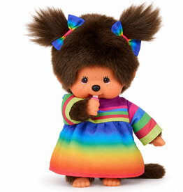 Monchhichi Monchhichi meisje in regenboogjurk