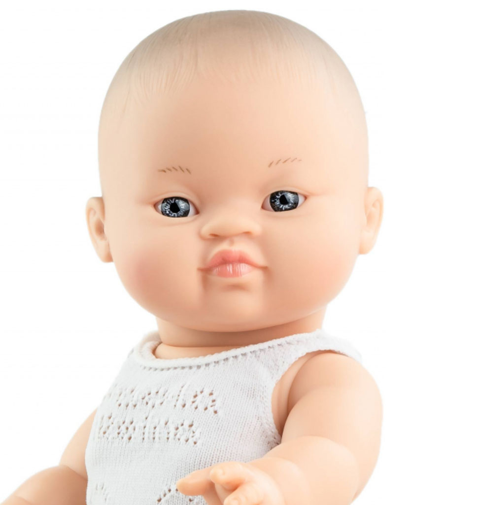 Paola Reina poppen Paola Reina baby doll girl Asian with eyebrows and underwear set