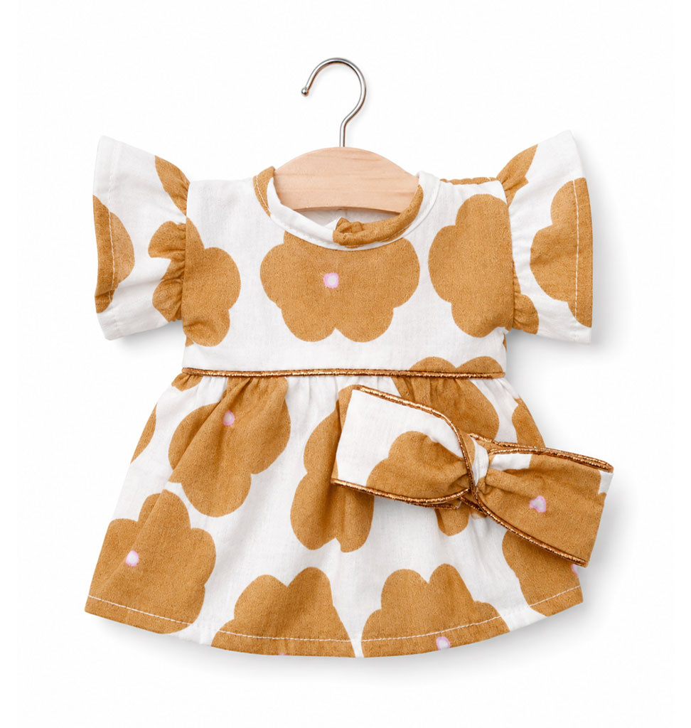 Minikane  Minikane Gordi Puppenkleid mit Gänseblümchenmuster und Haarband / Blumenmuster