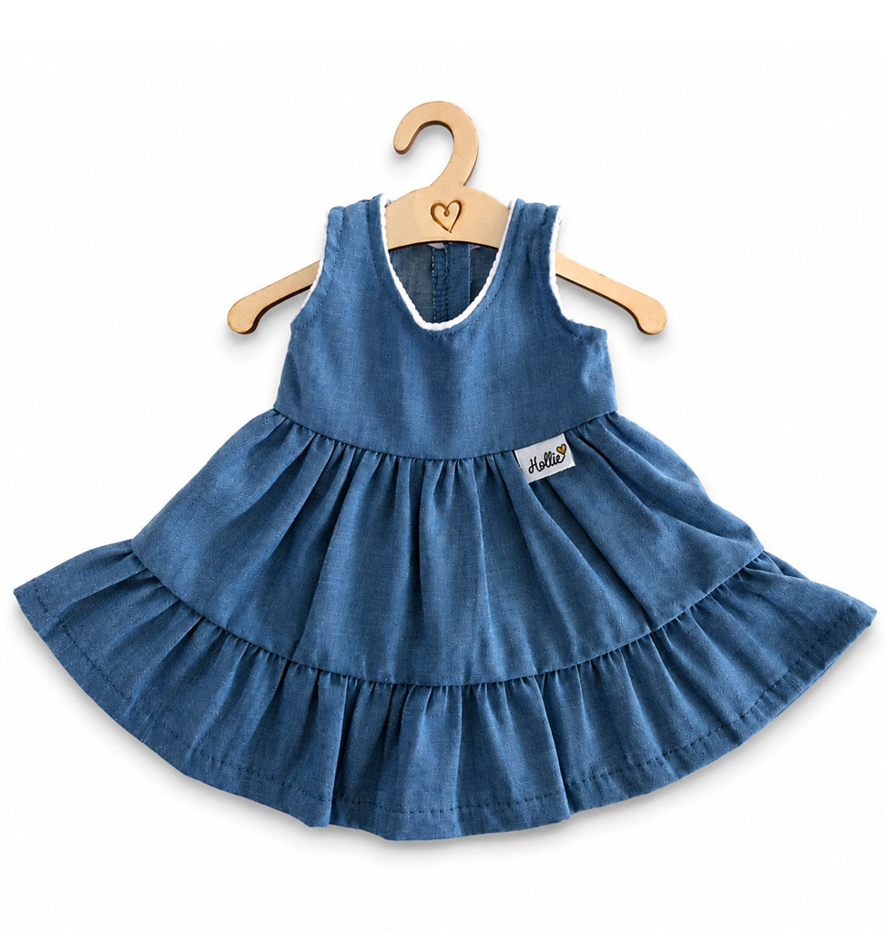 Hollie Hollie Gordi poppenjurk beach soft denim voor Gordi poppen