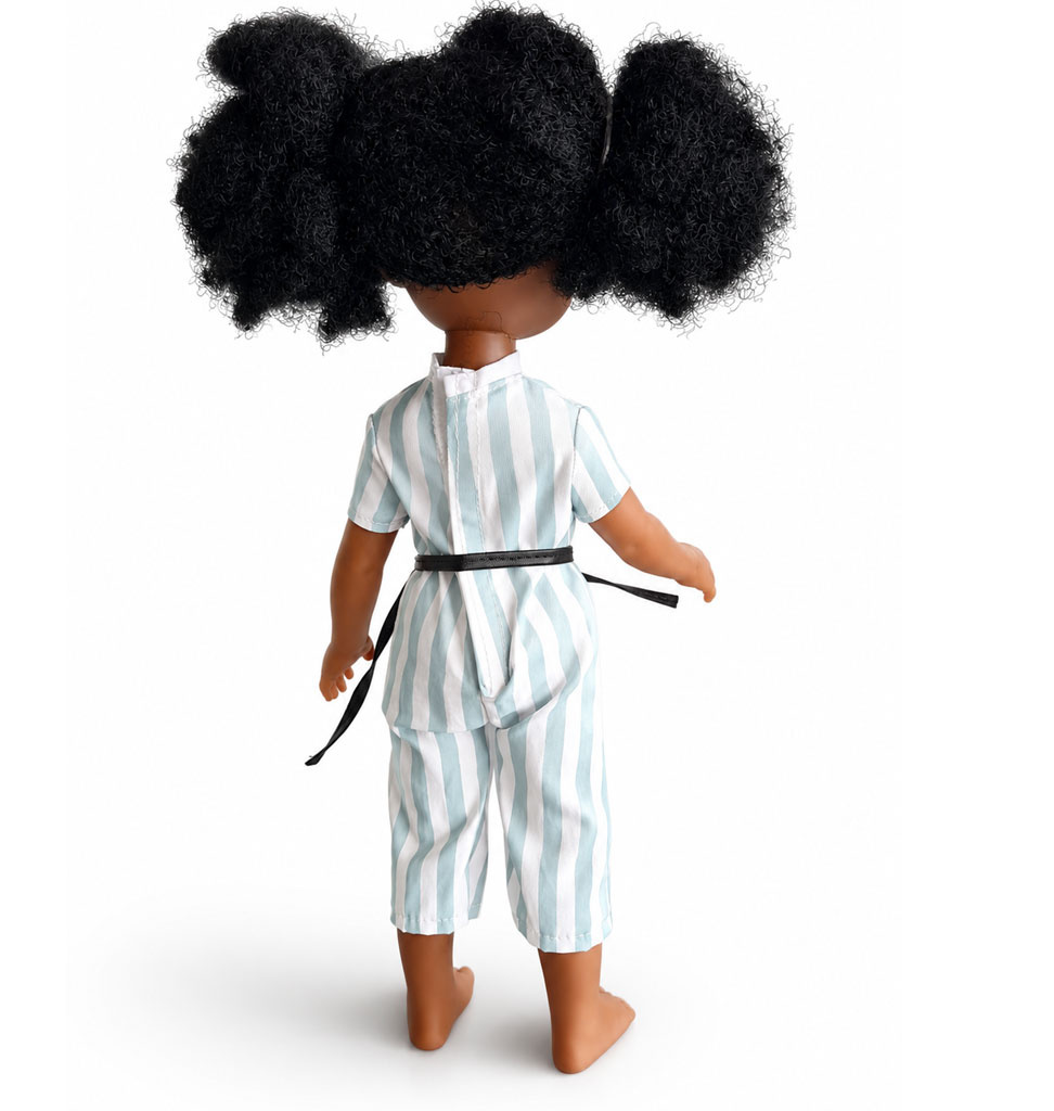 Orange Toys Gestreifter Sommeroverall / Jumpsuit für Amigas-Puppen