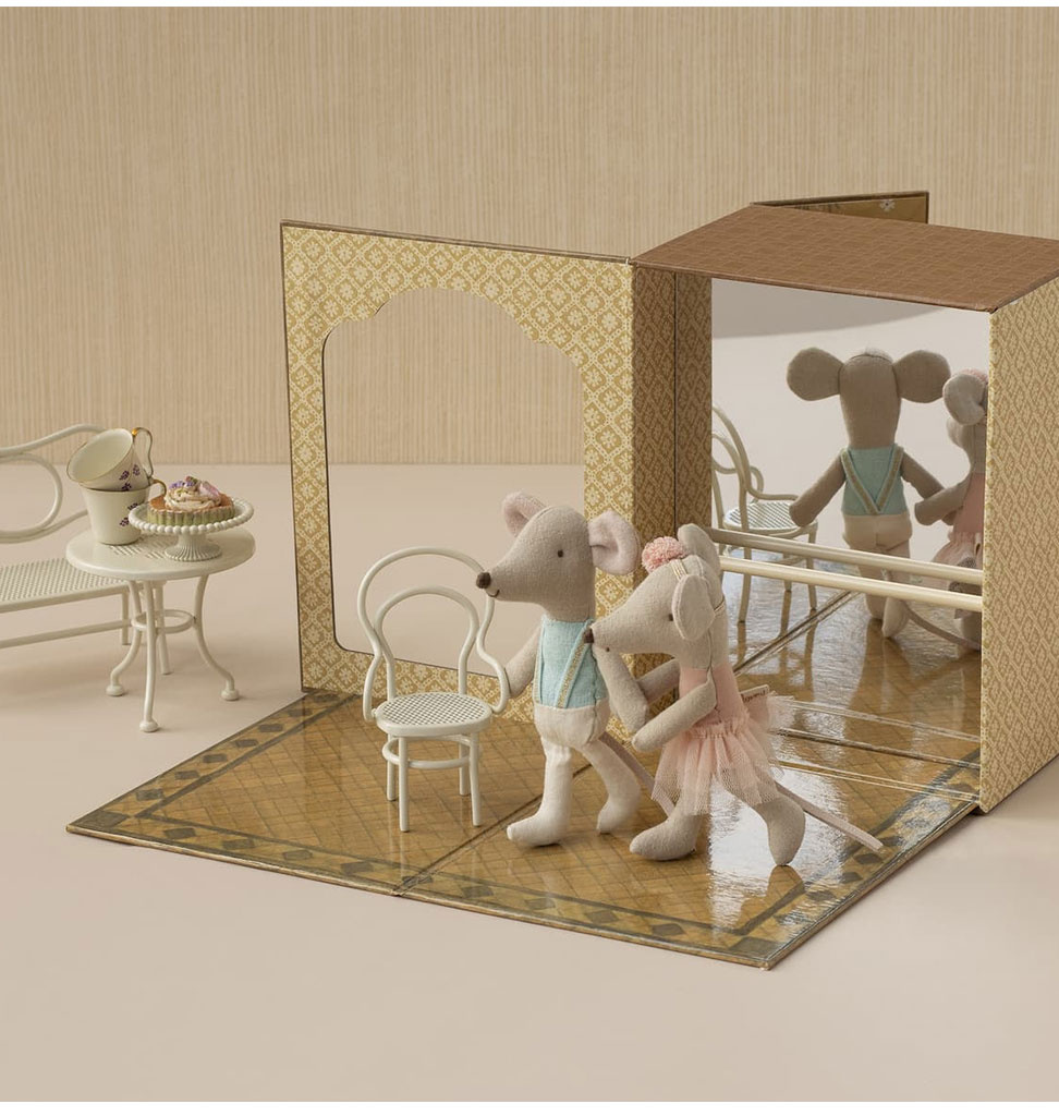 Maileg Maileg Dance Studio met balletmuisjes little sister en brother