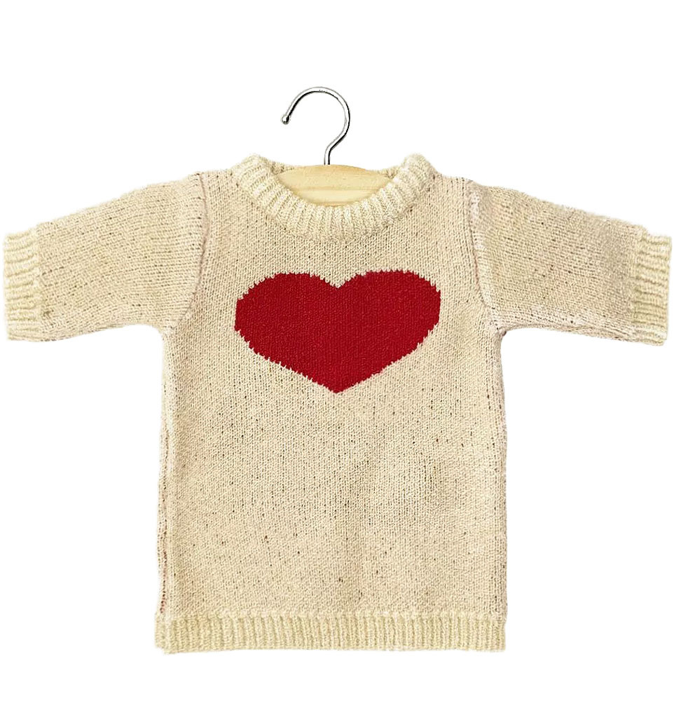 Minikane  Minikane gebreide jurk voor Gordi-poppen / Robe Lena hart