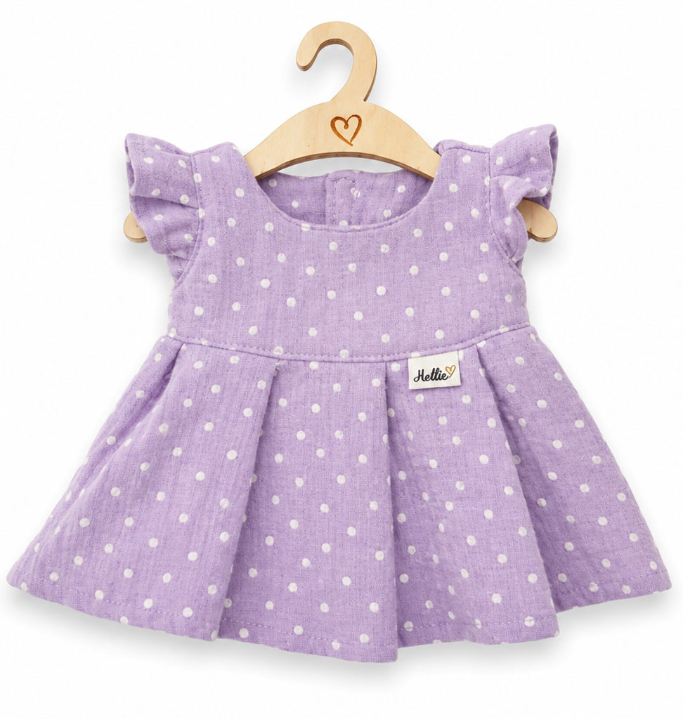 Hollie Hollie Gordi Puppenkleid mit lavendelfarbenen Punkten