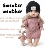 Minikane  Minikane gebreide jurk voor Gordi-poppen / Robe Lena / roze