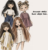 Paola Reina poppen Paola Reina Amigas doll Cristi with salopette from Orange Toys