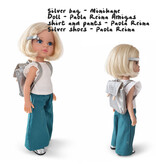 Minikane  Minikane schooltas voorpoppen / zilver