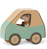 Maileg Maileg Little Brother mouse driver mit Auto / Kleiner Bruder Maus