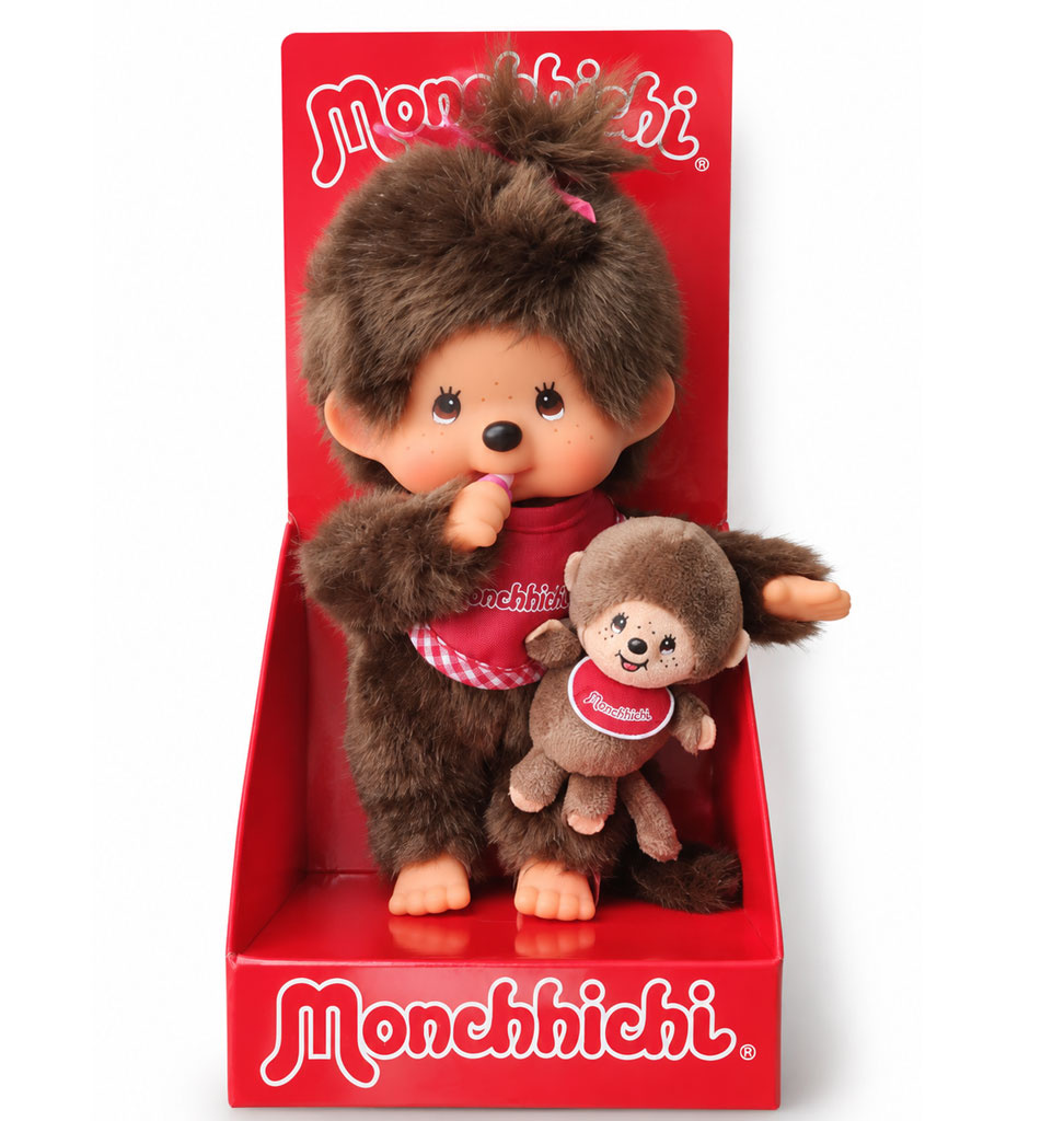 Monchhichi Monchhichi-Mädchen mit Mini-Monchhichi