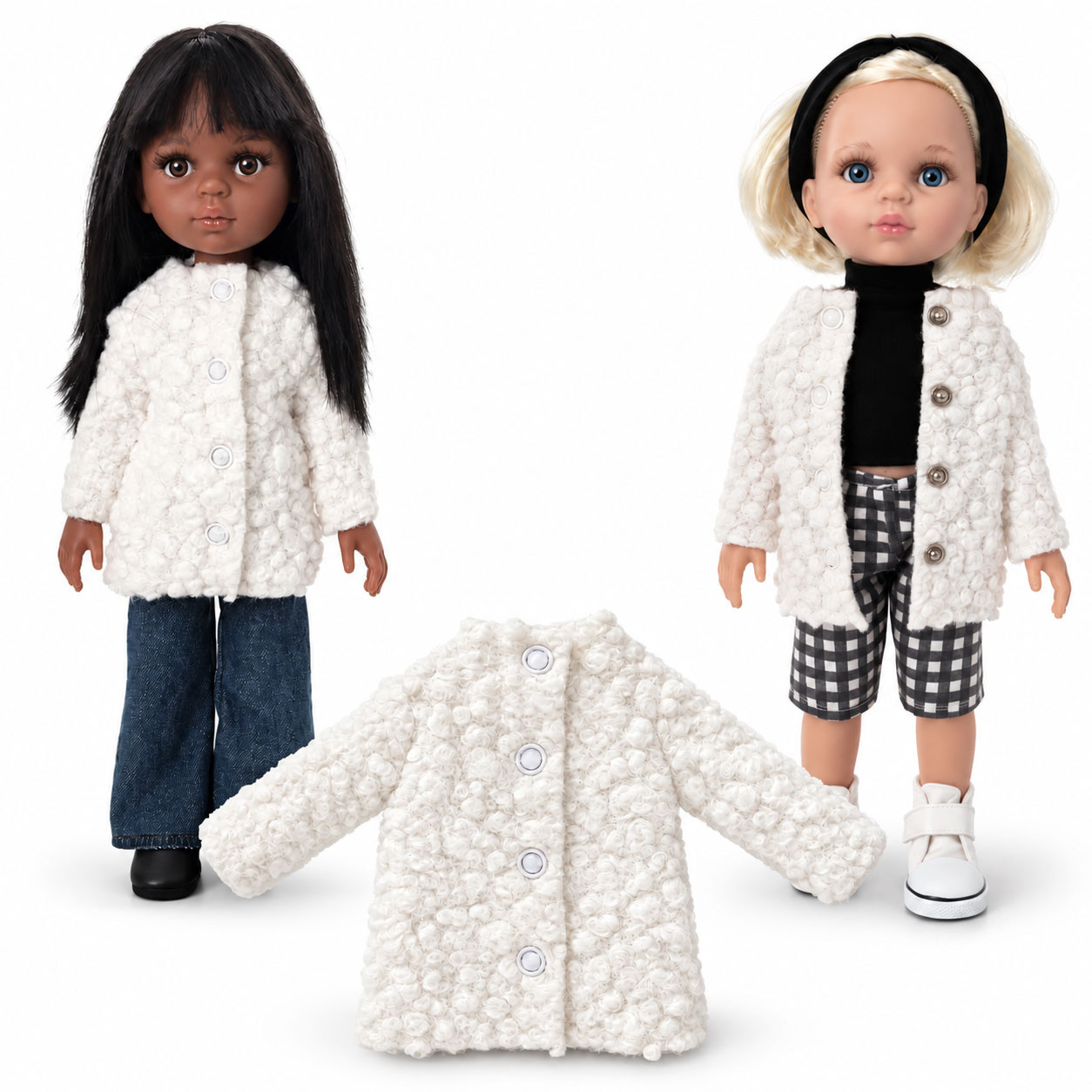 Orange Toys Bouclé coat for Amigas dolls
