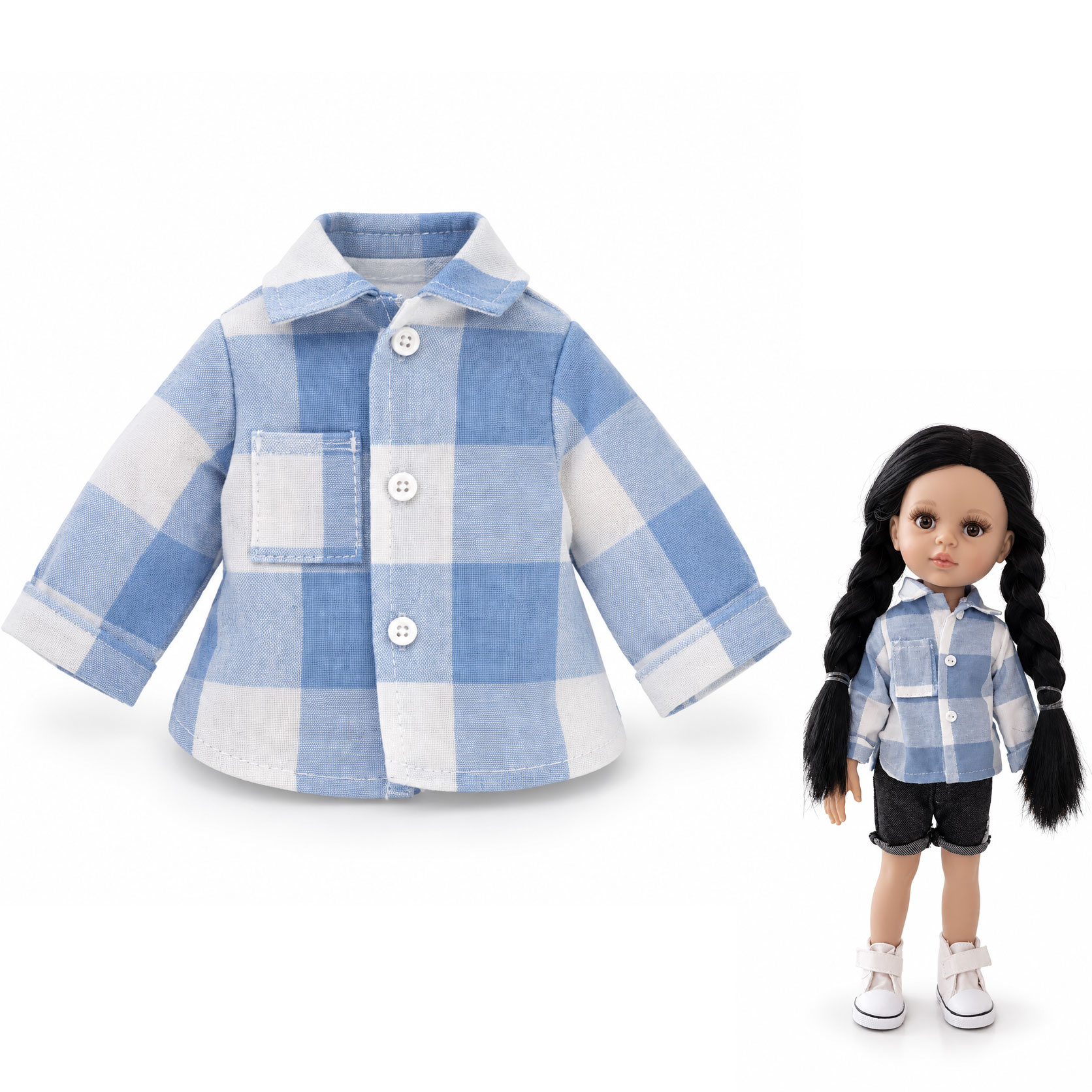 Orange Toys Orange Toys geruite blouse voor Amigas poppen