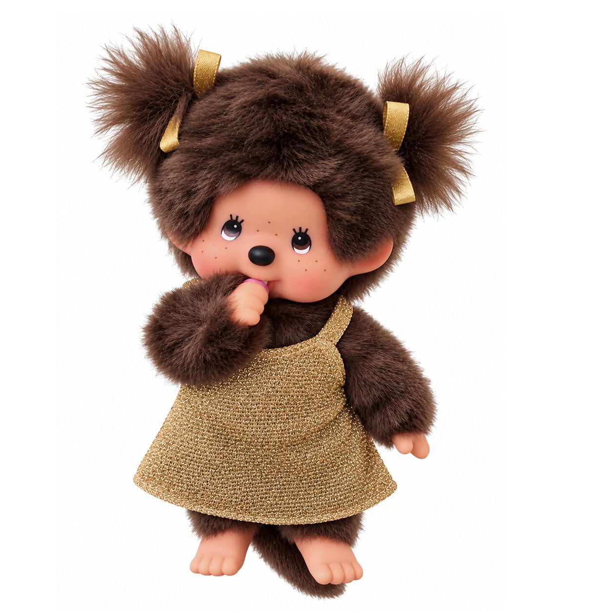 Monchhichi Monchhichi girl golden glitter dress