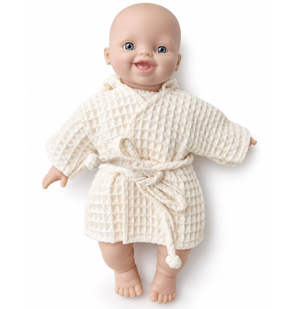 Minikane  Minikane bathrobe for the Collection Babies - ecru