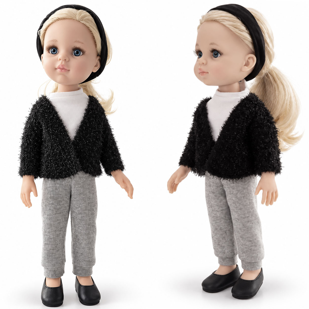 Paola Reina poppen Paola Reina cardigan made of glossy yarn for Amigas dolls