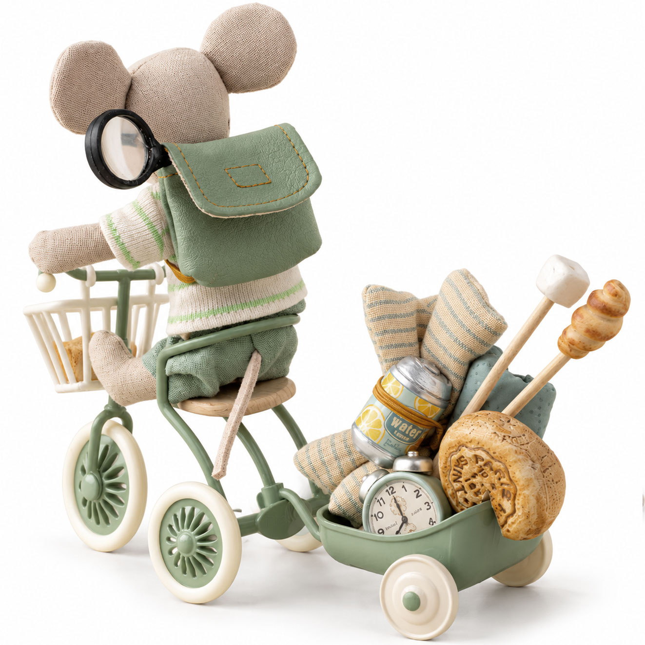 Maileg Maileg driewieler fiets met abri  voor de muisjes / kleur groen