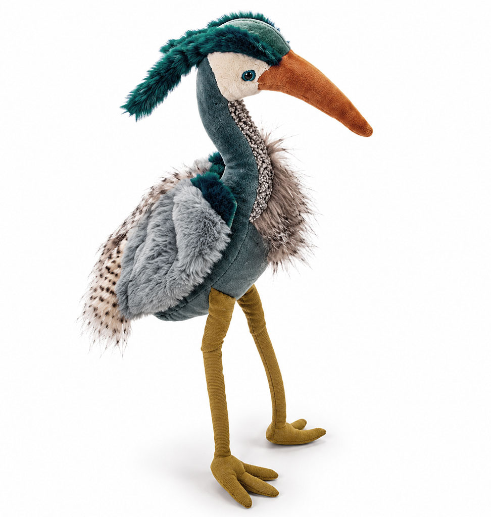 Moulin Roty Moulin Roty plush heron / tout autour du monde collection