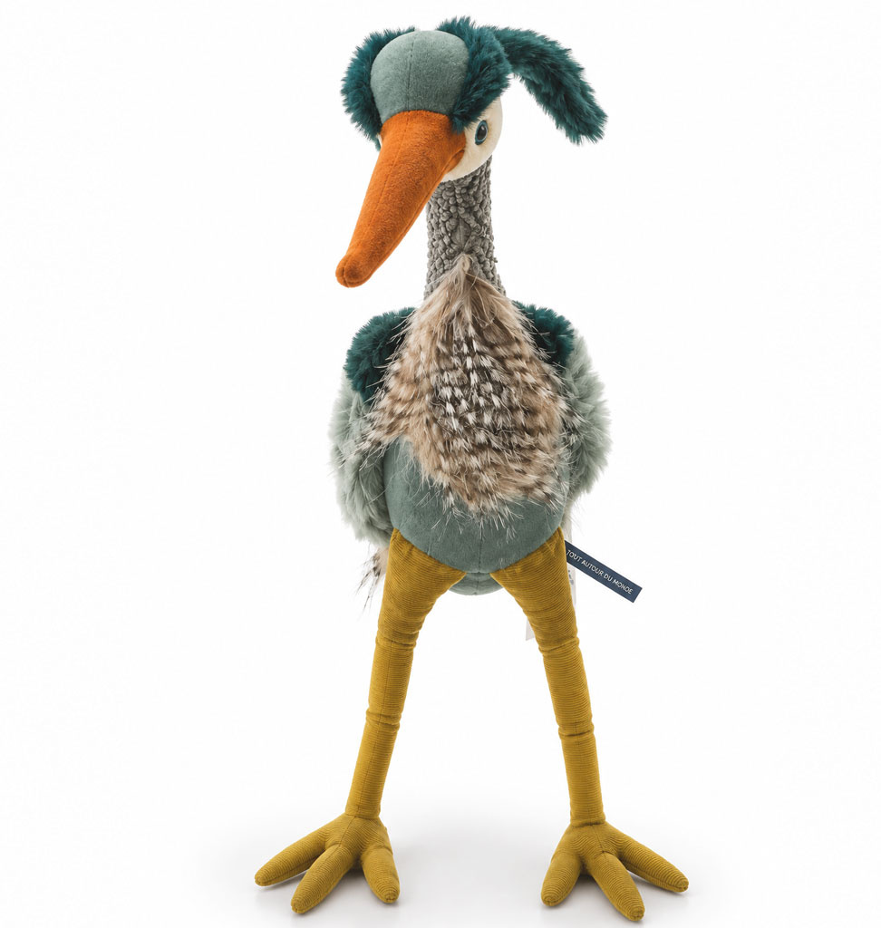 Moulin Roty Moulin Roty plush heron / tout autour du monde collection