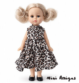 Orange Toys Mini Amigas dress with leopard print
