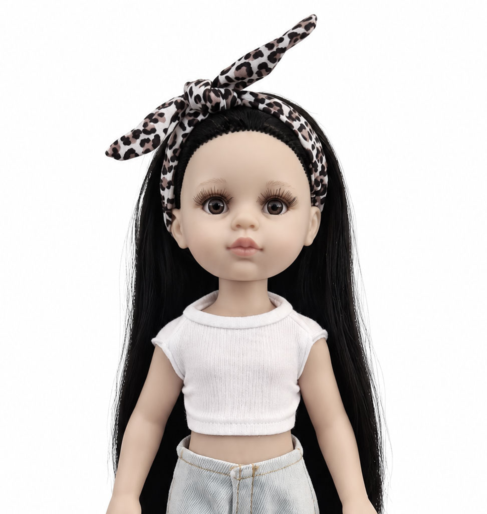 Orange Toys Haarband met luipaardprint voor Amigas poppen