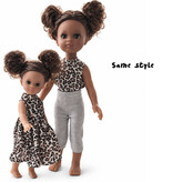 Orange Toys Mini Amigas dress with leopard print