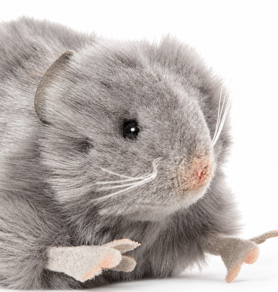 Hansa knuffels grijze knuffelrat Hansa knuffels 12 cm