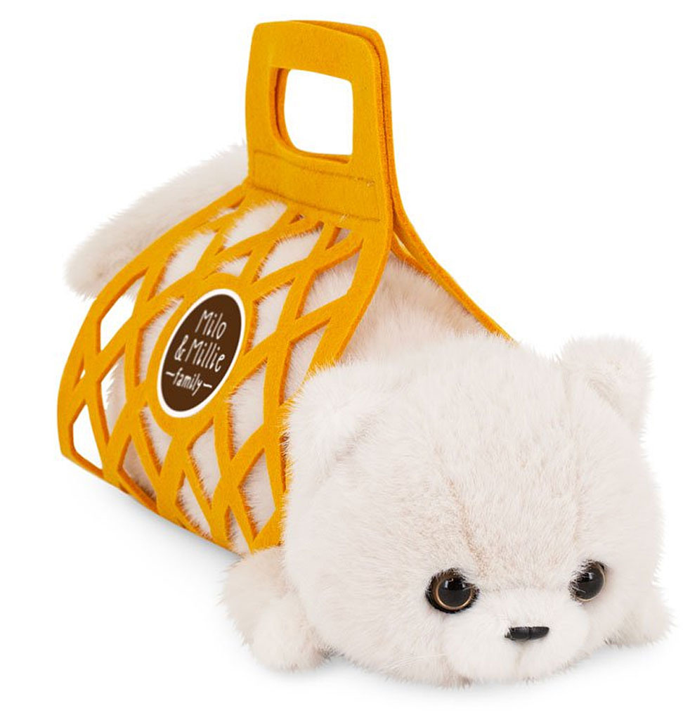 Orange Toys Orange toys witte knuffelkat uit de Milo en Milly collectie