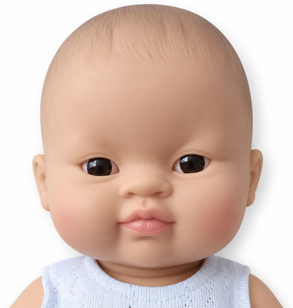 Paola Reina poppen Paola Reina baby doll boy Asian with underwear 34 cm
