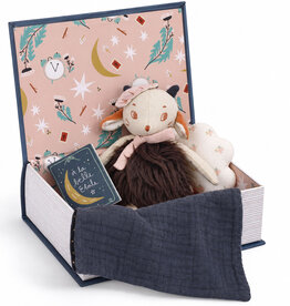 Moulin Roty Moulin Roty Schlaf gut Buch mit kuscheligen Schafen Réglisse