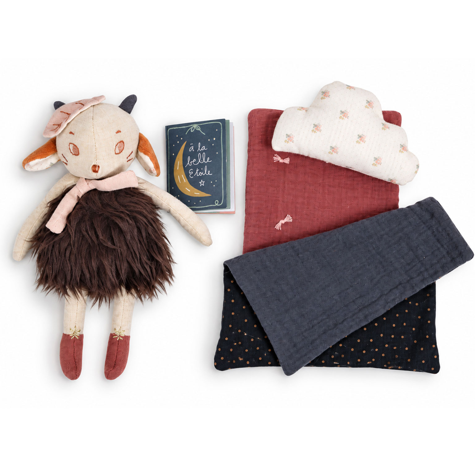 Moulin Roty Moulin Roty slaap lekker boekje met knuffelschaapje Réglisse