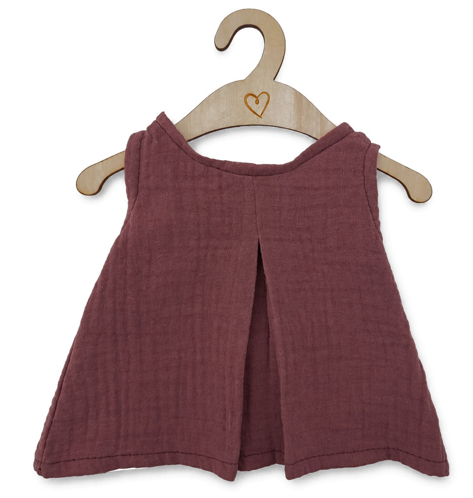 Hollie Dress for Hollie Gordi dolls / plum color with wooden clothes hanger