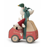 Maileg Maileg Little Sister Christmas mouse with car