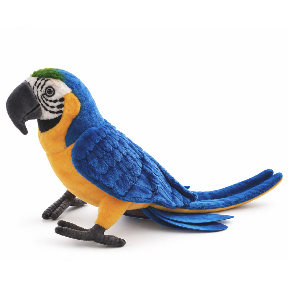 Hansa knuffels Hansa Creation blauw-gele ara