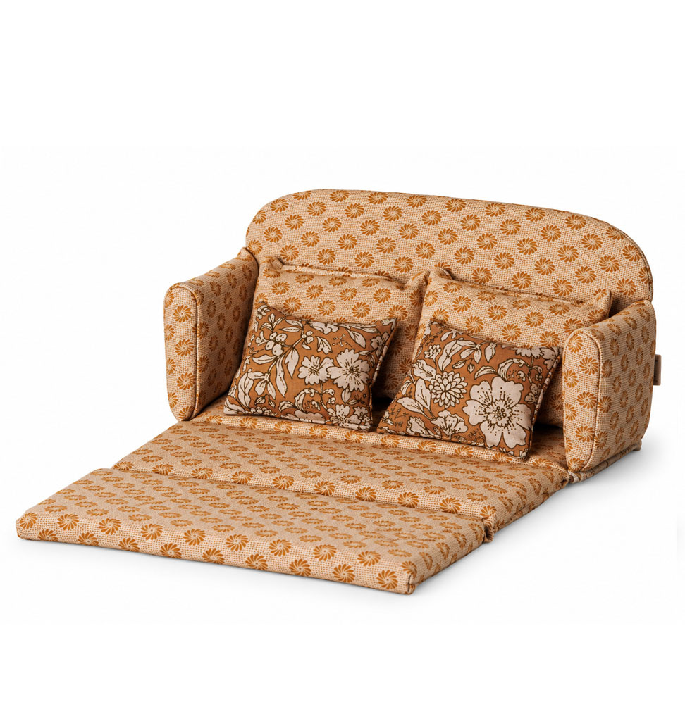 Maileg Maileg Schlafsofa / Schlafsofa mit Kissen / ocker