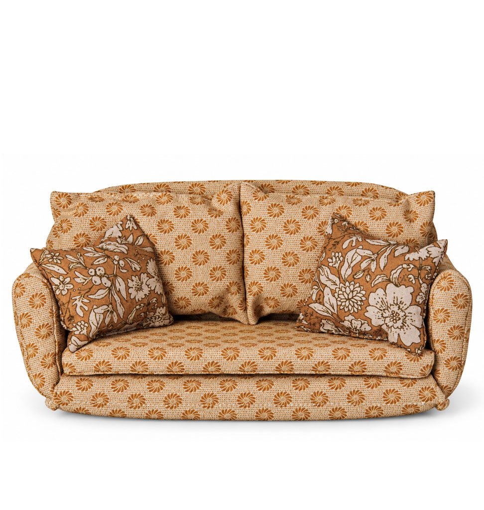 Maileg Maileg sofa bed / sofa bed with cushions / ochre