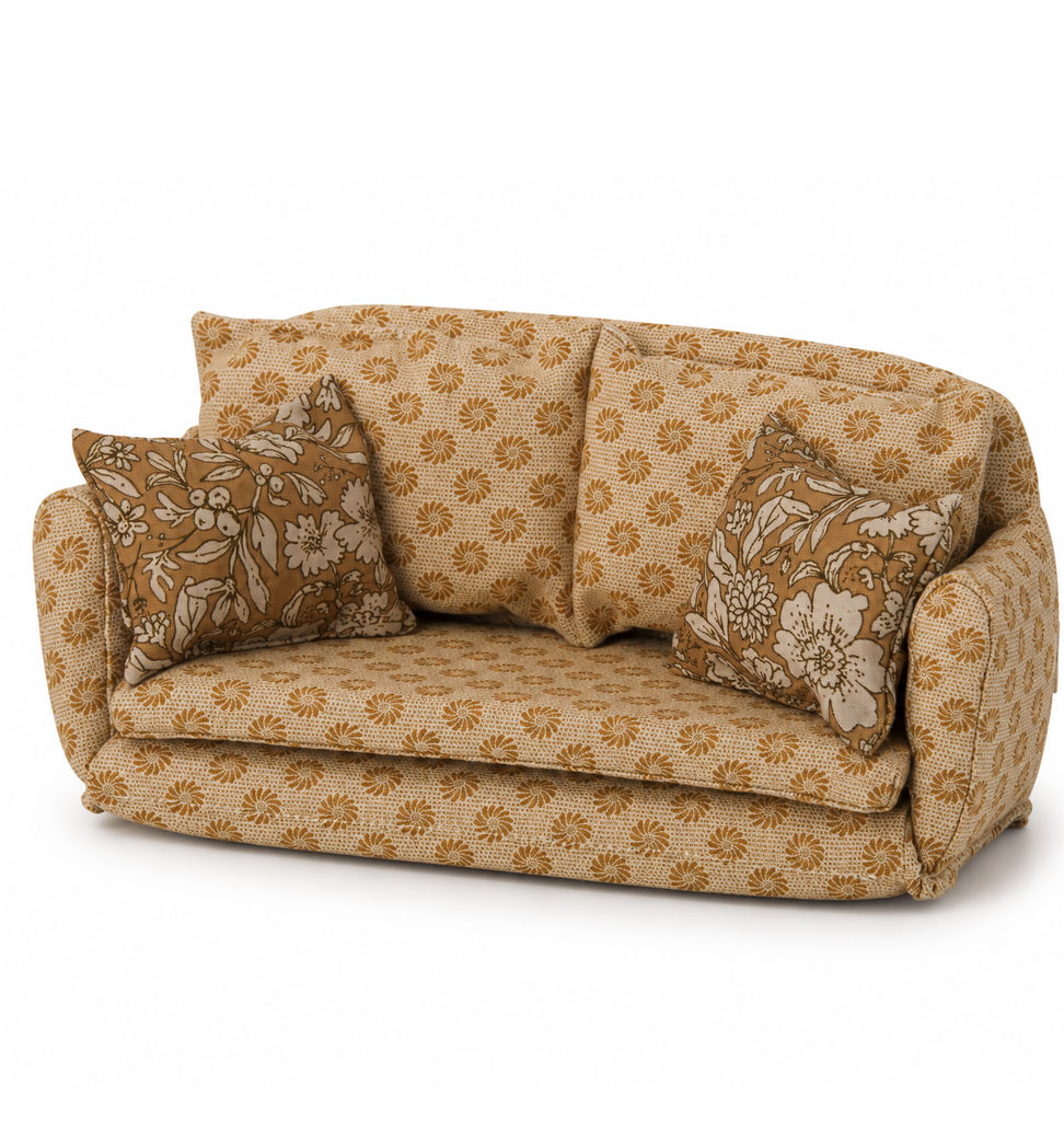Maileg Maileg sofa bed / sofa bed with cushions / ochre