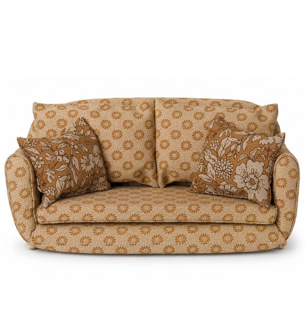 Maileg Maileg sofa bed / sofa bed with cushions / ochre