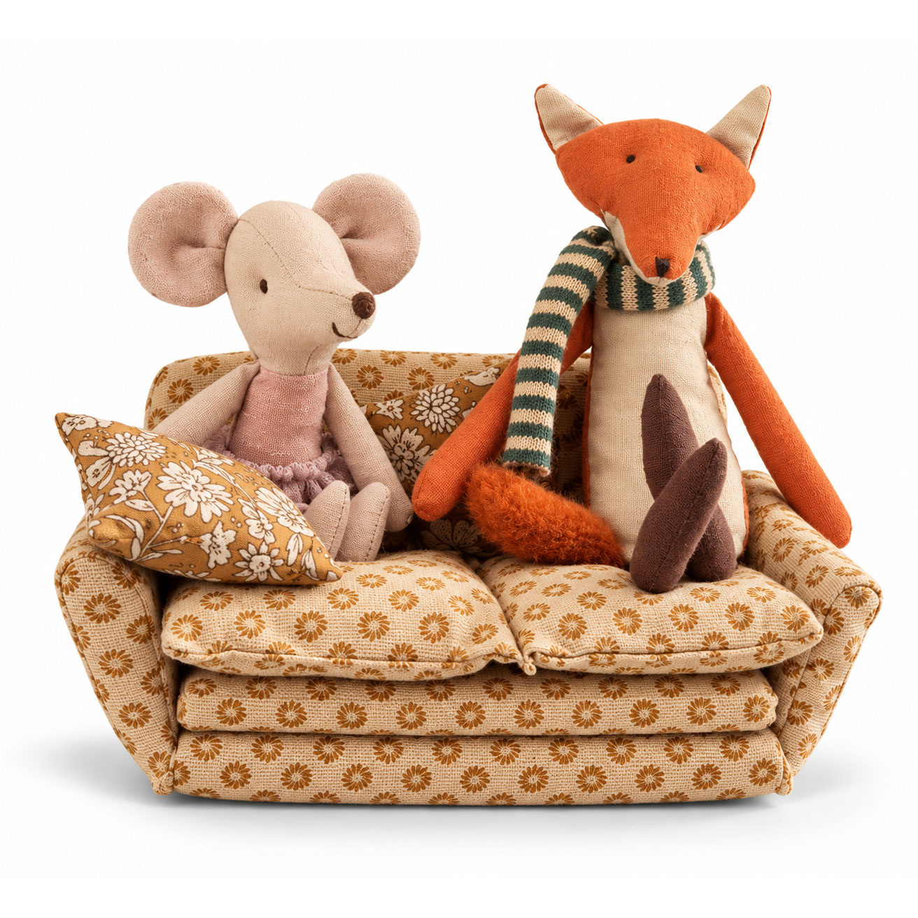 Maileg Maileg Schlafsofa / Schlafsofa mit Kissen / ocker
