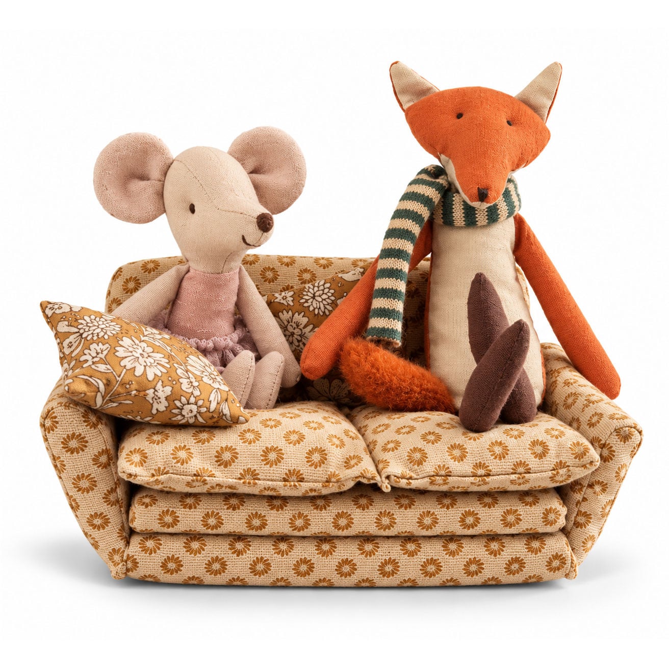 Maileg Maileg sofabed / slaapbank met kussentjes / oker